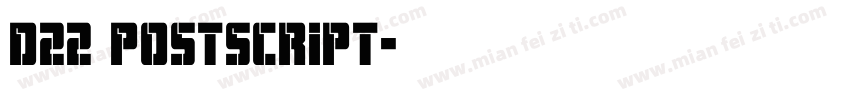 D22 PostScript字体转换